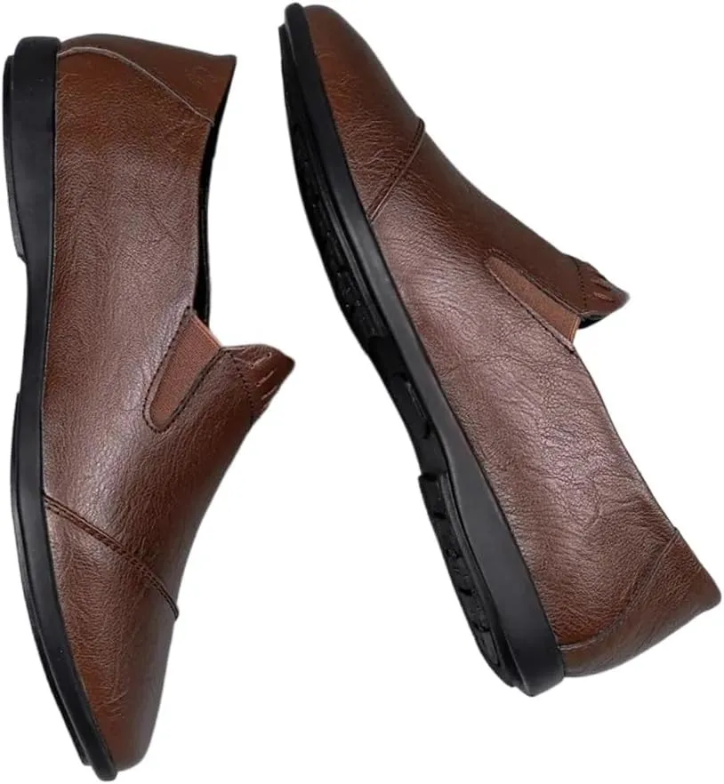 CSCDD Genuine Leather Men's Shoes Casual Shoes Men Soft Breathable Driving Shoes Slip-on Moccasin