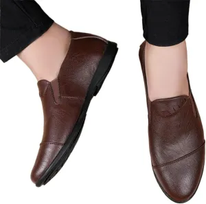 CSCDD Genuine Leather Men's Shoes Casual Shoes Men Soft Breathable Driving Shoes Slip-on Moccasin