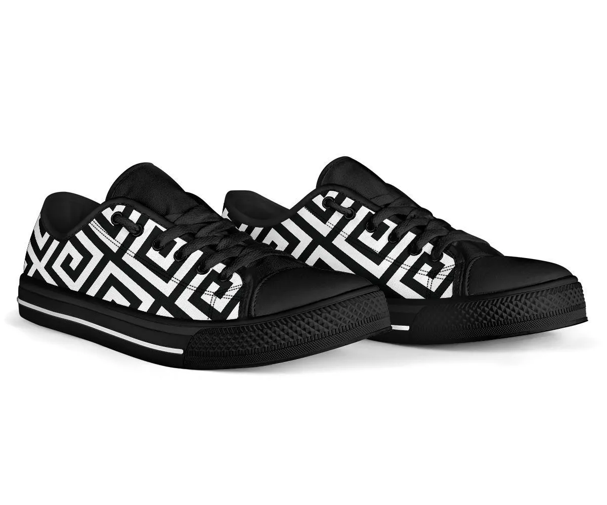 Custom Sneakers-Black and White Series 121A
