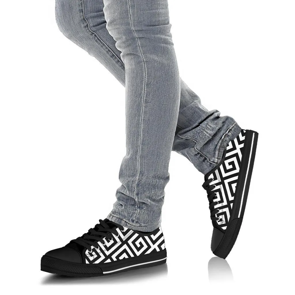 Custom Sneakers-Black and White Series 121A
