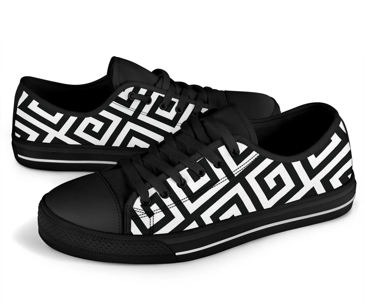Custom Sneakers-Black and White Series 121A