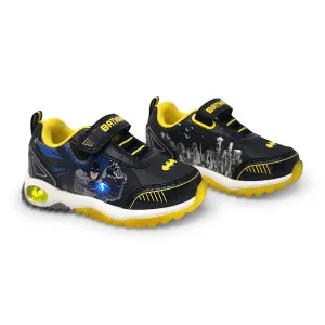 DC Comics Batman Boy's Athletic Light Up Shoes Children W/Adjustable Strap