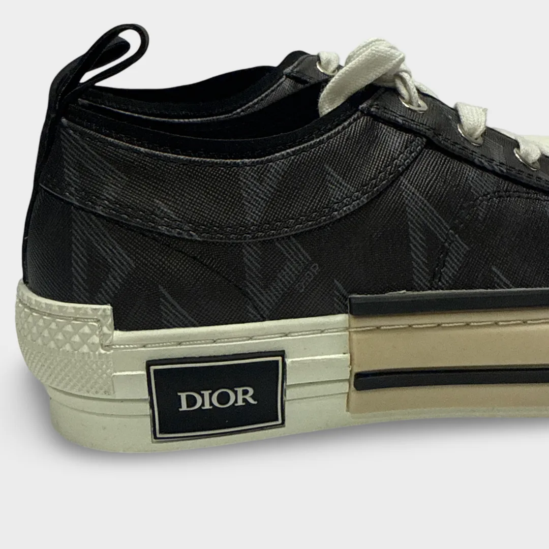 Dior Men's B23 Low Top Black CD Diamond Sneakers
