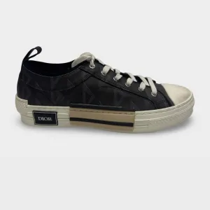 Dior Men's B23 Low Top Black CD Diamond Sneakers