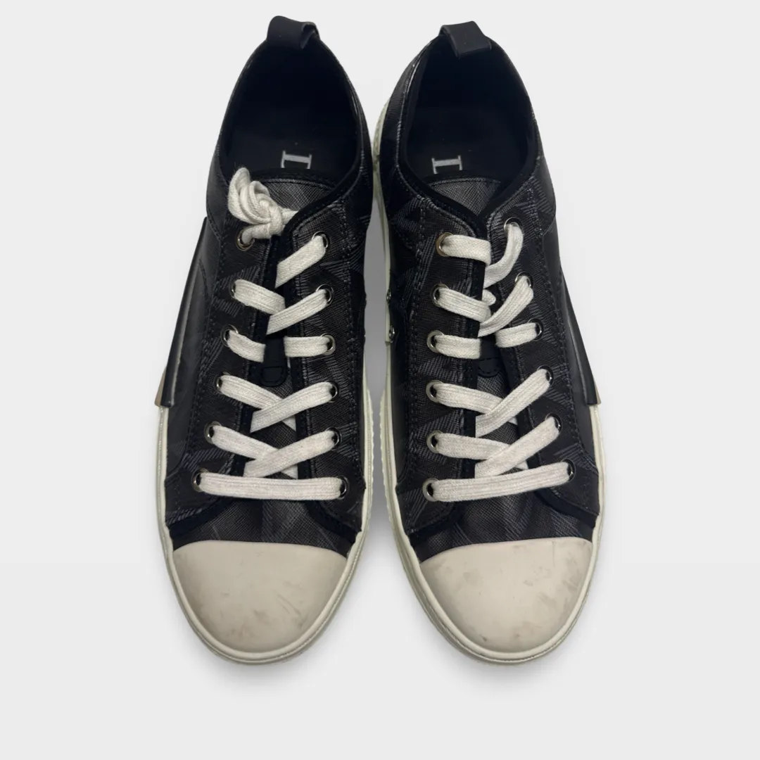 Dior Men's B23 Low Top Black CD Diamond Sneakers