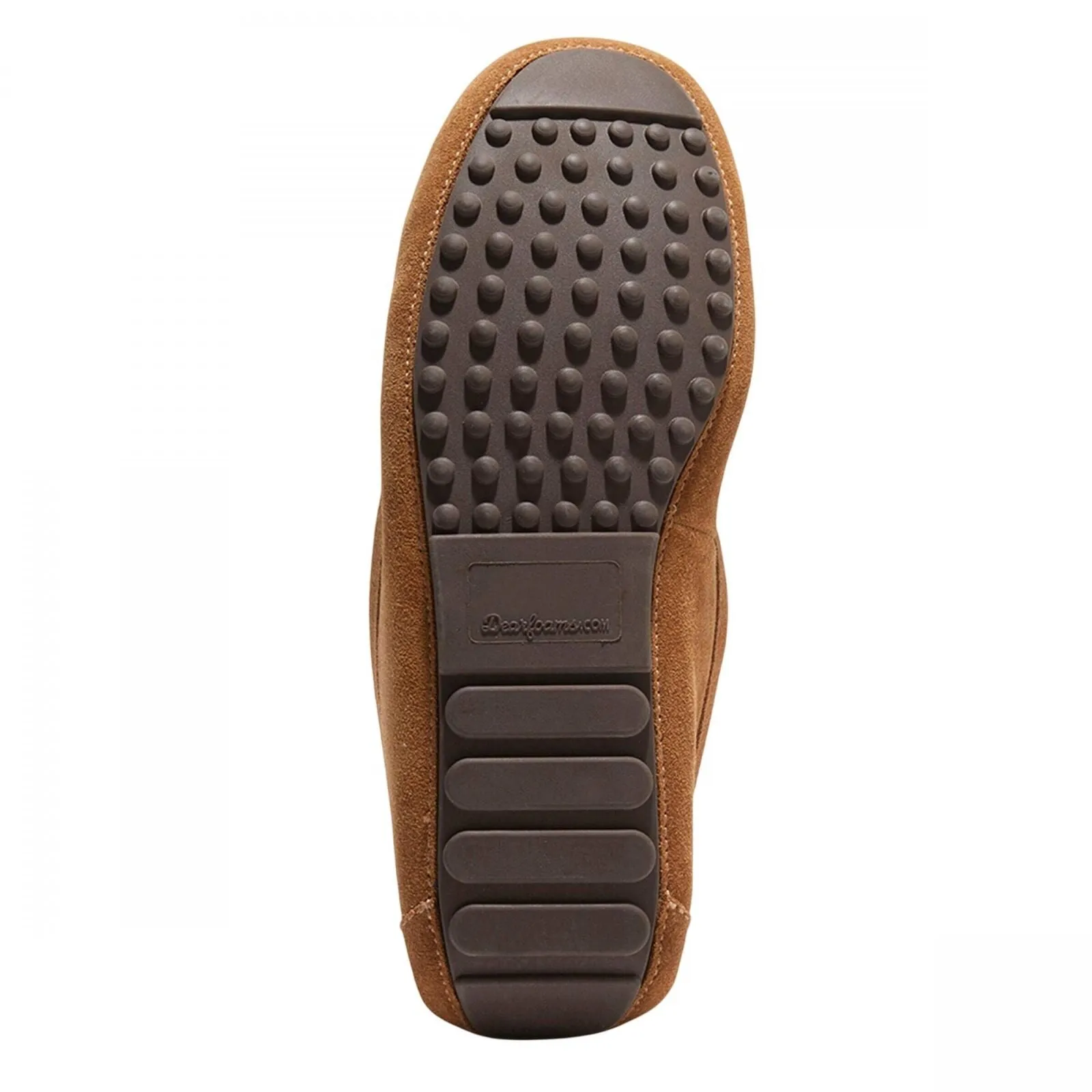 Dluxe By Dearfoams Mens Nelson Shearling Moccasin Slippers Chestnut Brown 7
