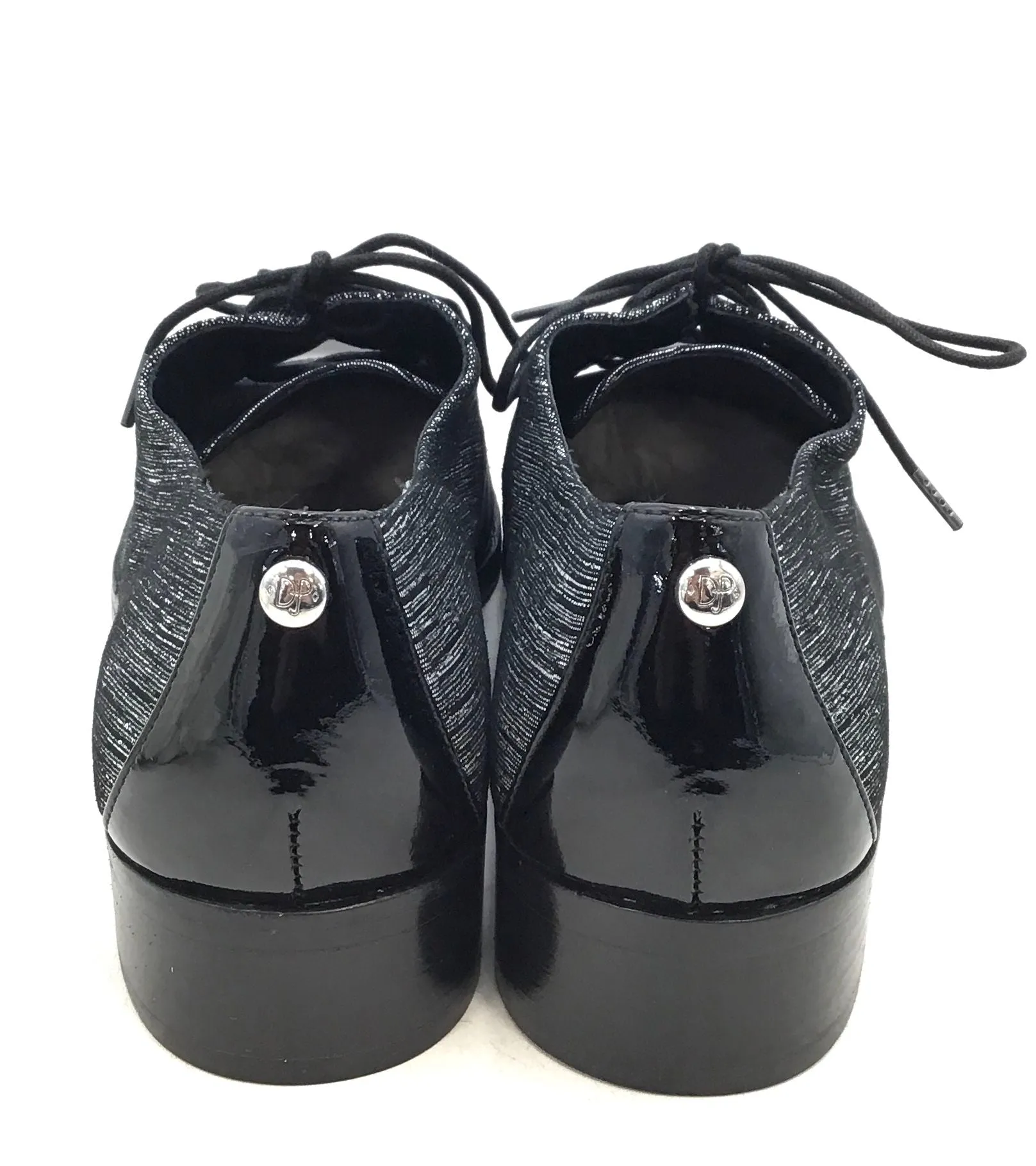 Donald J Pliner Women's Black Gray Cap Toe Oxford Shoes - Size 9.5N