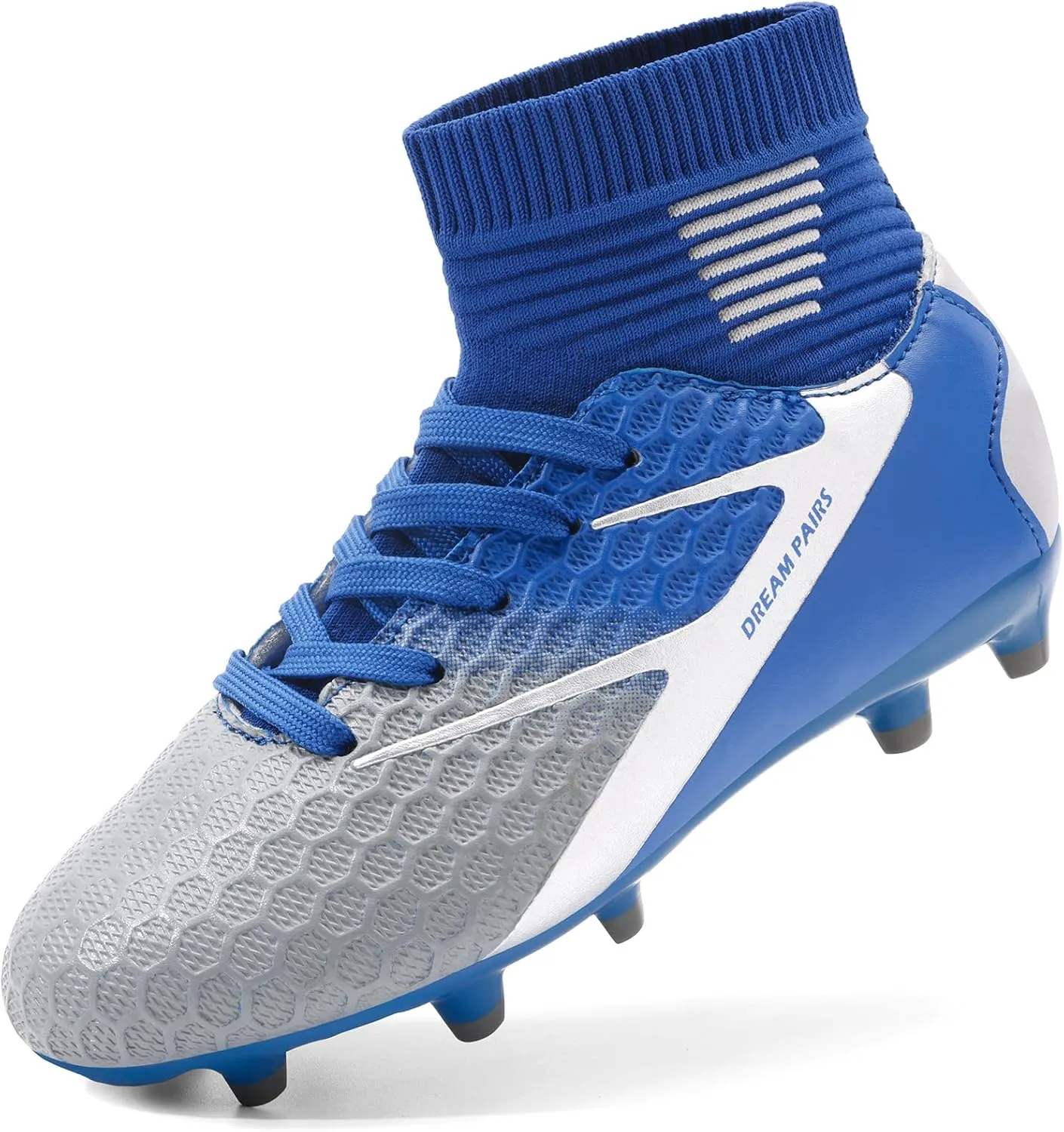 DREAM PAIRS Boys Girls Soccer Cleats Youth Firm Groud Outdoor Sport Athletic High Top Football Shoes for Little/Big Kid