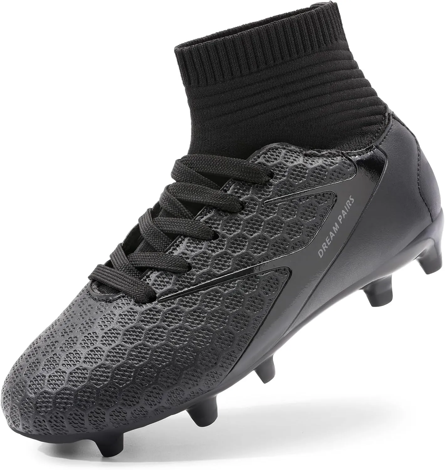 DREAM PAIRS Boys Girls Soccer Cleats Youth Firm Groud Outdoor Sport Athletic High Top Football Shoes for Little/Big Kid