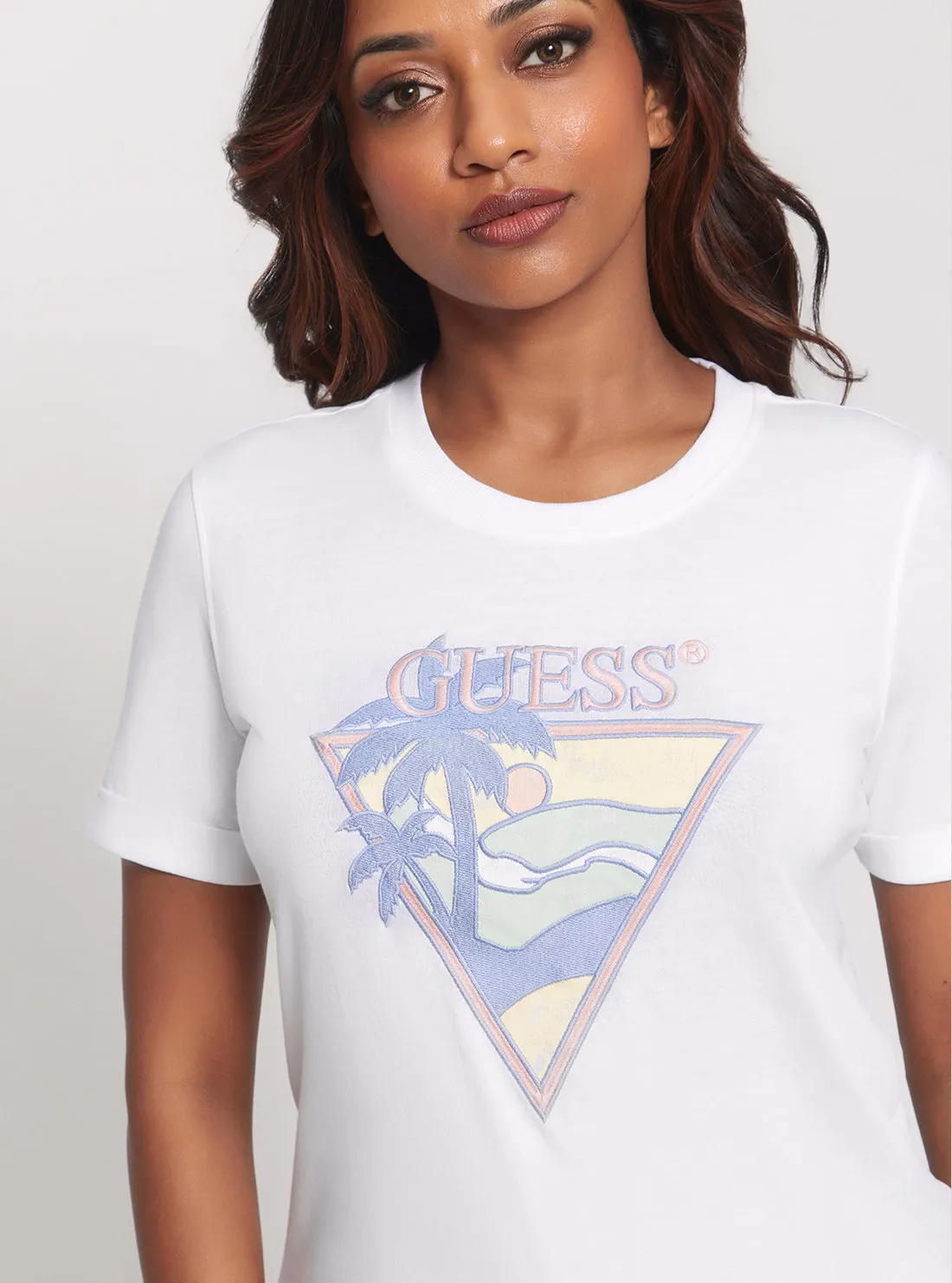 Eco White Beach Triangle T-Shirt