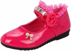 EnJoCho Baby Cute Girls Dress Shoes Shoes for Girls Comfortable PU Flats School Shoes for Little Kids Mary Jane Girls Flats