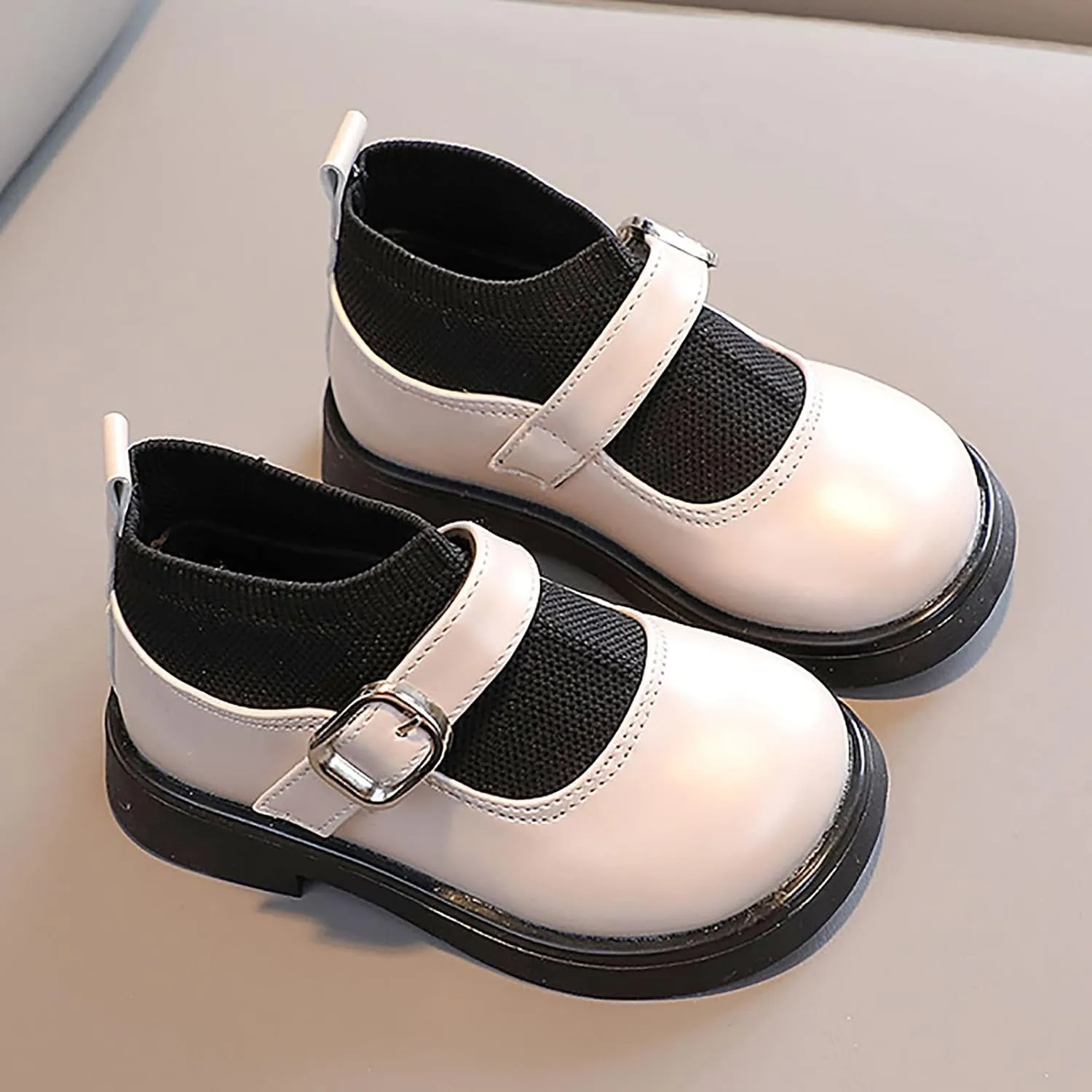 EnJoCho Running Shoes for Toddler Toddler Girls Boots Little Kid Shoes Short Boots Girls School Leather Shoes