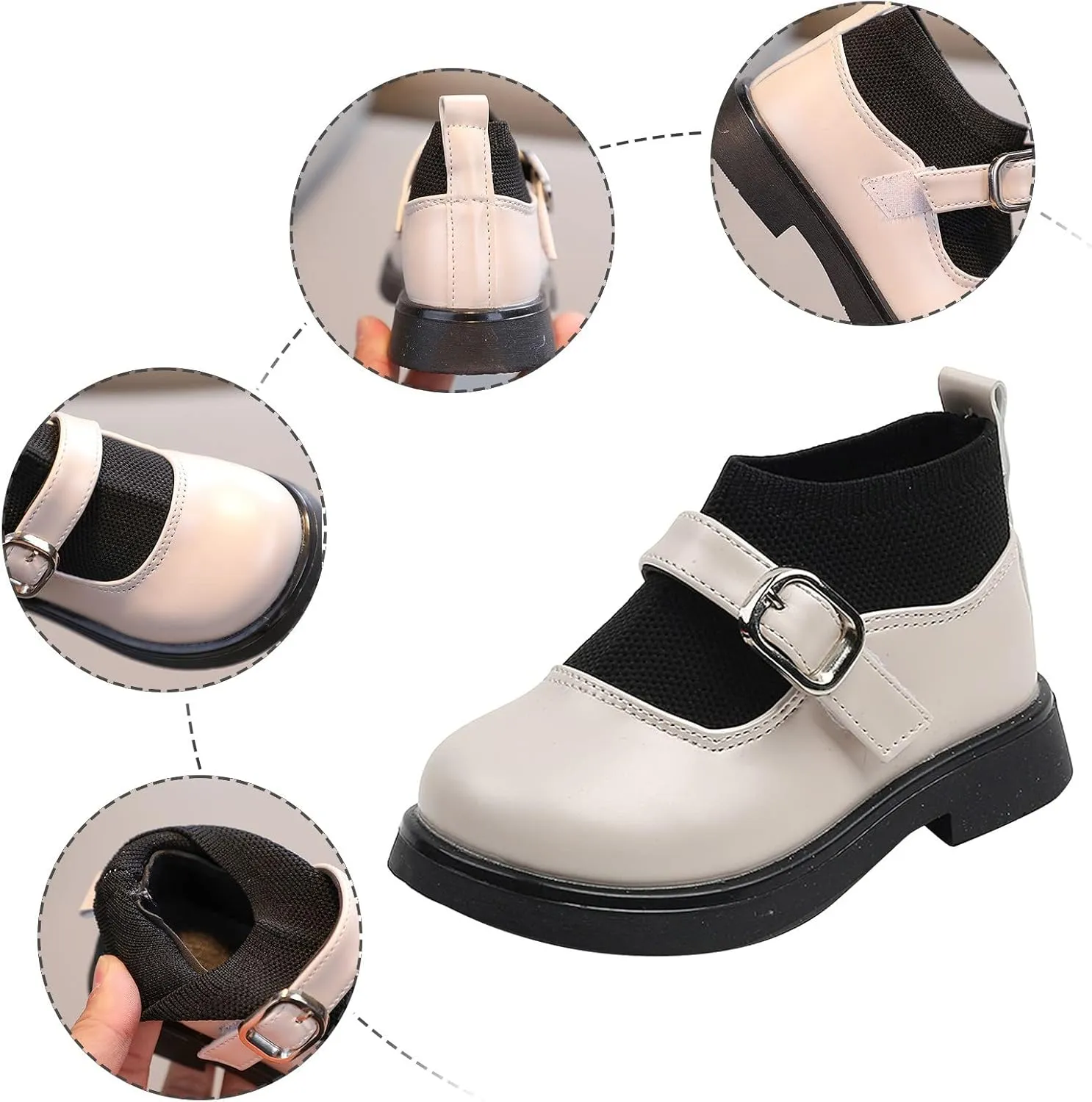 EnJoCho Running Shoes for Toddler Toddler Girls Boots Little Kid Shoes Short Boots Girls School Leather Shoes