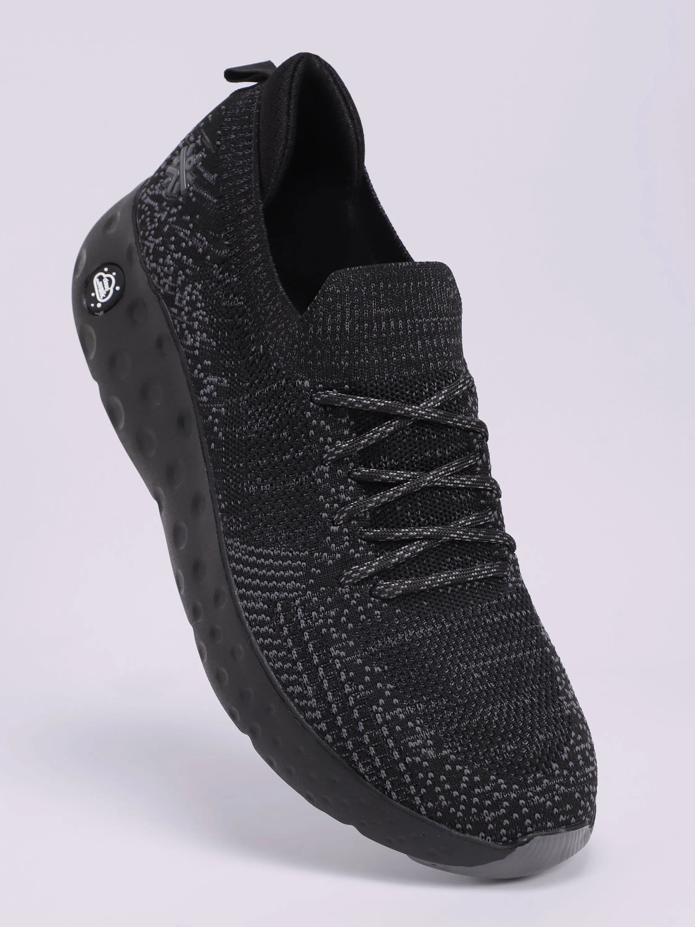 EZ  Cushn Men's Walking Shoes - Black/Grey