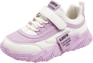 Fashion All Seasons Children Sports Shoes Girls Flat Sole Thick Sole Non Slip Light Hook Loop Girls Shoes 10 Years Old