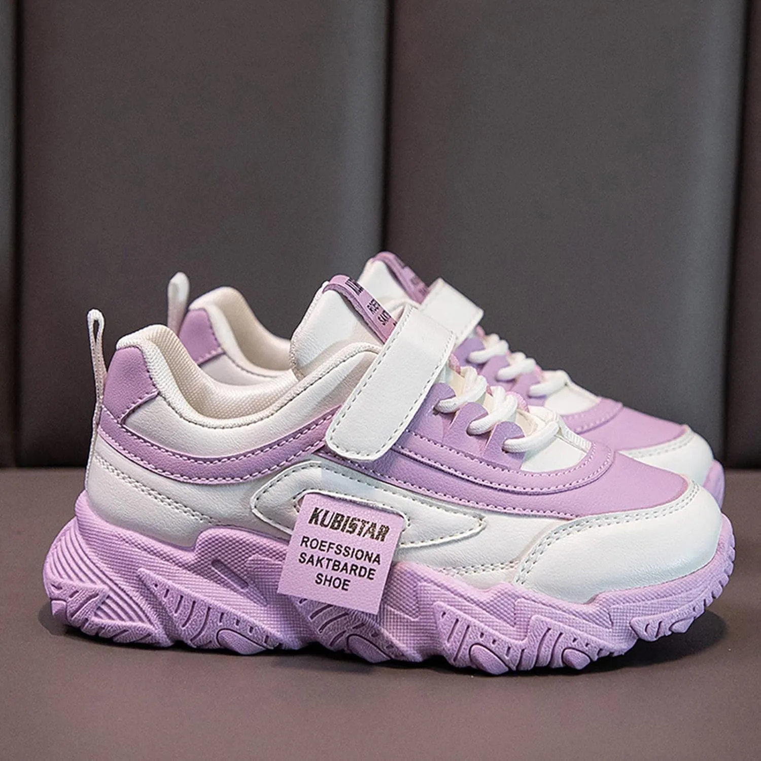 Fashion All Seasons Children Sports Shoes Girls Flat Sole Thick Sole Non Slip Light Hook Loop Girls Shoes 10 Years Old