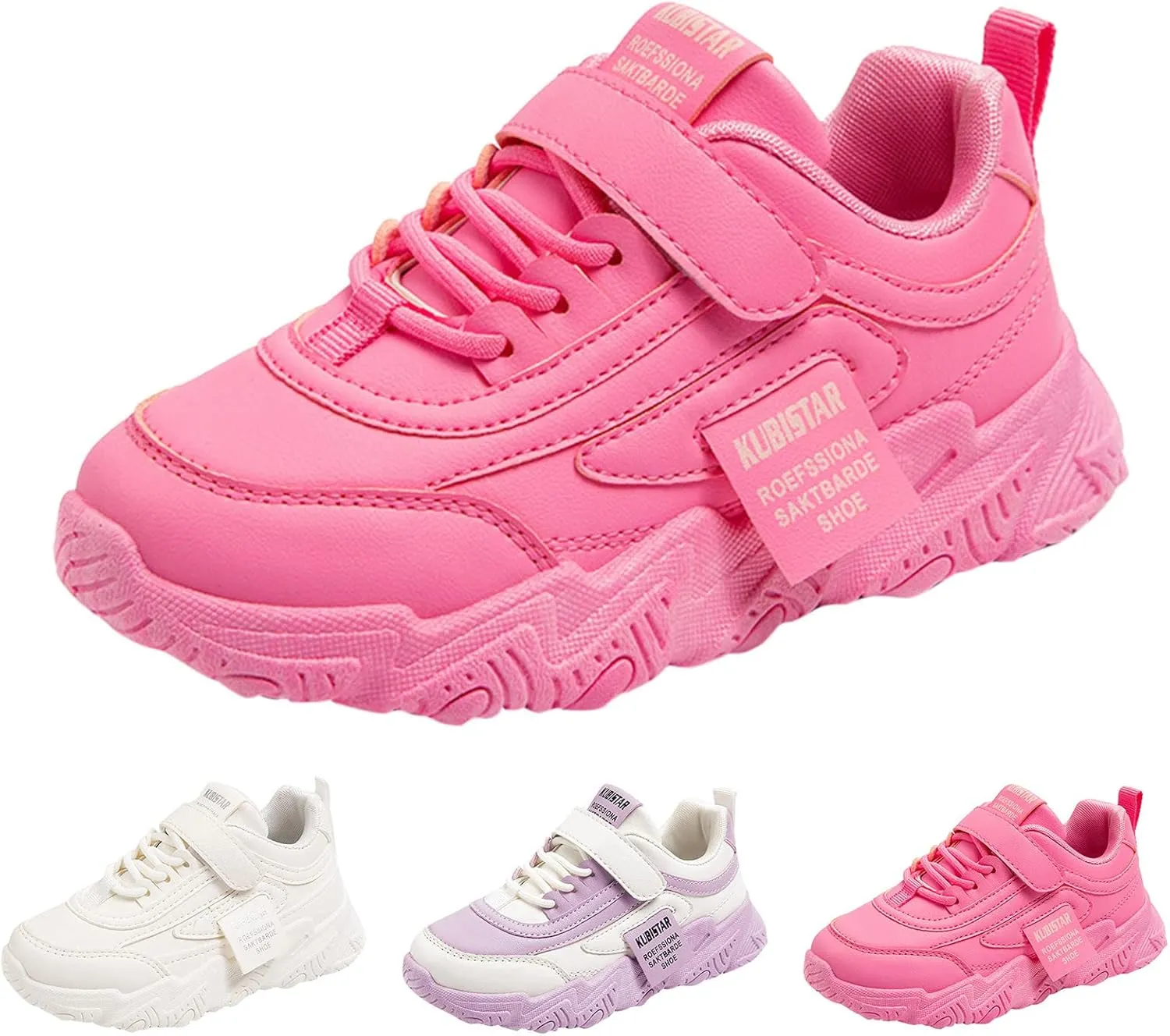 Fashion All Seasons Children Sports Shoes Girls Flat Sole Thick Sole Non Slip Light Hook Loop Girls Shoes 10 Years Old