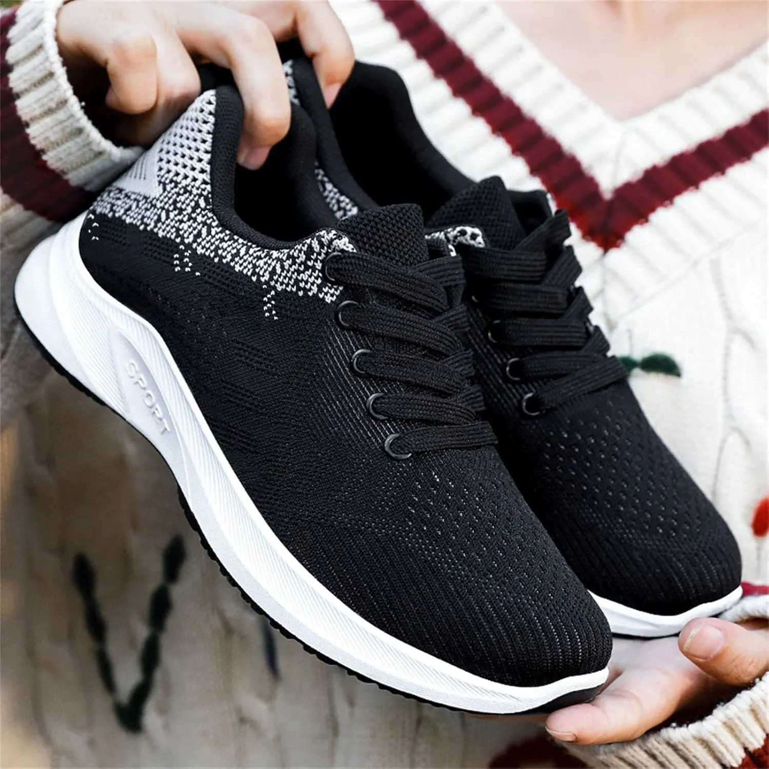 Fashion Sneakers for Women 2025 Casual Mesh Summer Lace up Breathable Closed Toe Outdoor Running Shoes Comfortable for Workout Running Walking