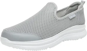 Fashion Summer Men Breathable Mesh Shallow Mouth Slip On Lightweight Casual Shoes Tops Mens Sneaker (Beige, 11.5)