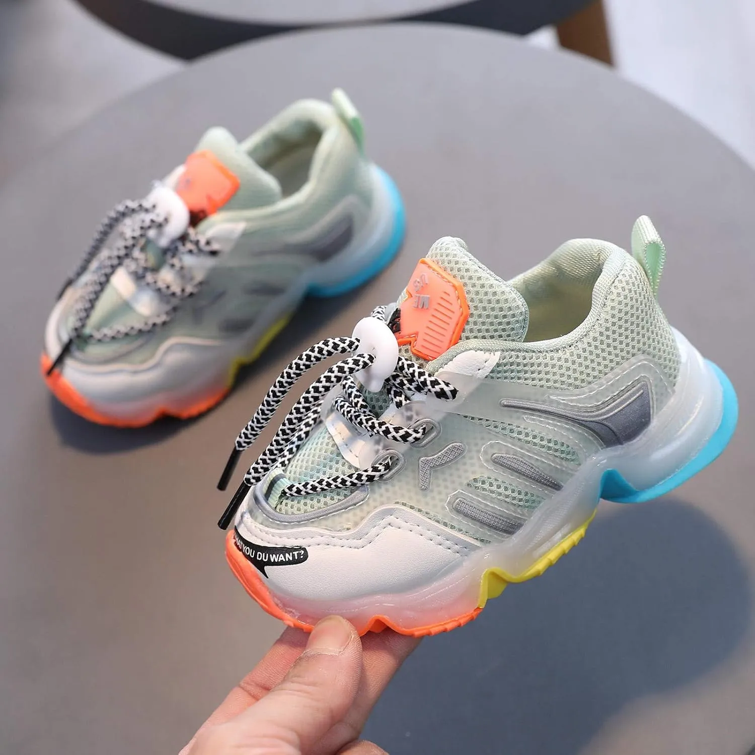 Fashion Trainers LED Breathable Luminous Sneakers for 15M-6Years Little Kids Toddler Baby Girls Boys Light Up Crib Shoes