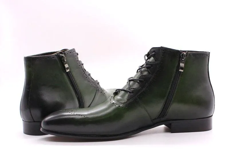 FC Men's Handmade Genuine Leather Ankle Boots