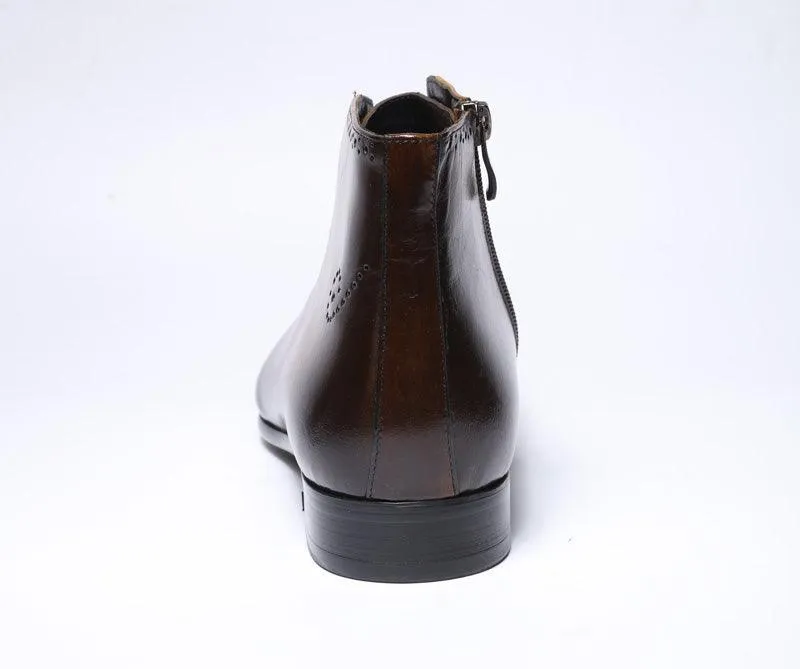 FC Men's Handmade Genuine Leather Ankle Boots