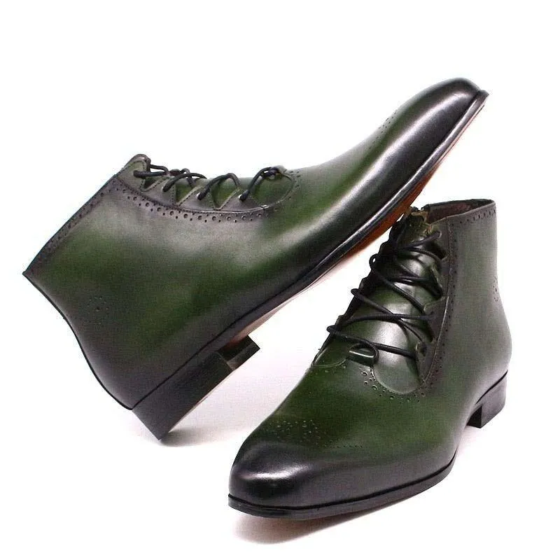 FC Men's Handmade Genuine Leather Ankle Boots