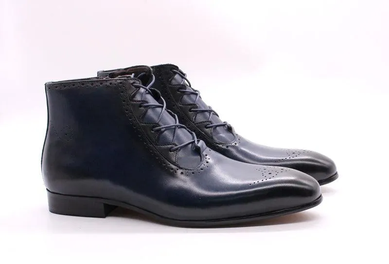 FC Men's Handmade Genuine Leather Ankle Boots
