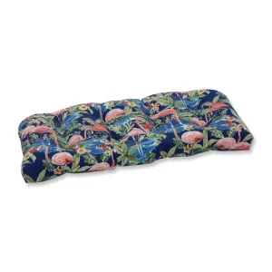 Flamingoing Lagoon Wicker Loveseat Cushion