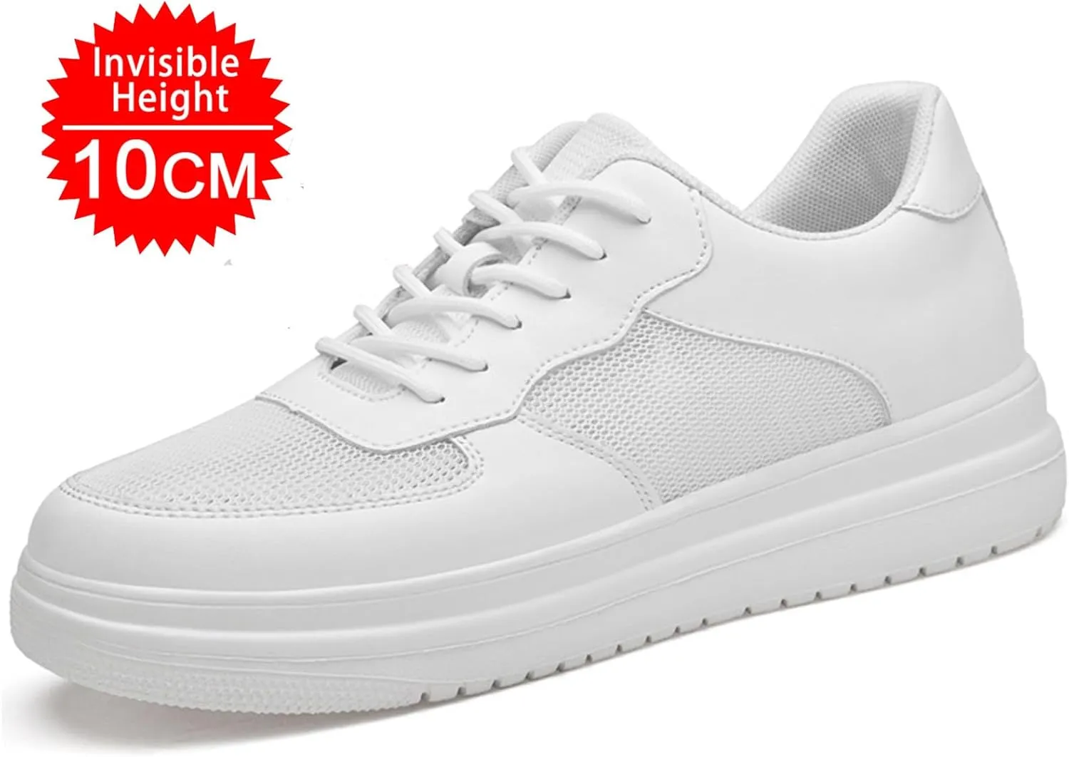 Flat Lifting Shoes Men Women 3 Inches Invisible Elevator Breathable Mesh Height Boosting Casual Work Tennis Shoes