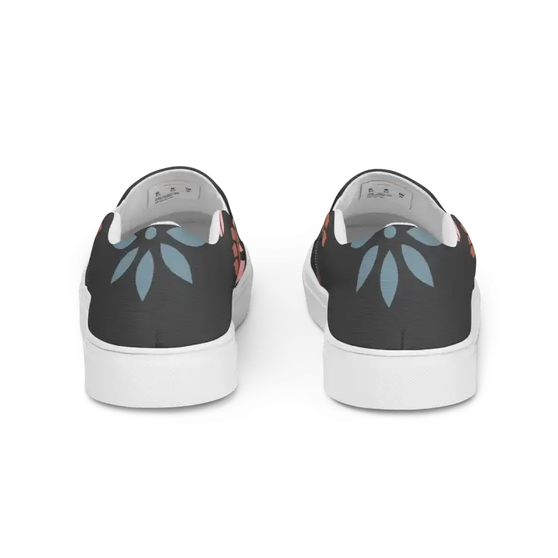 Floral Print Womens Canvas Slip on Shoes