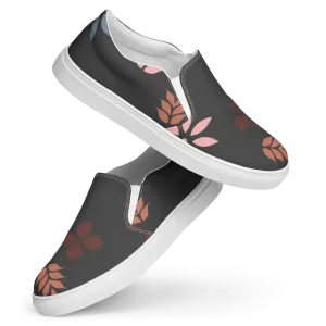 Floral Print Womens Canvas Slip on Shoes