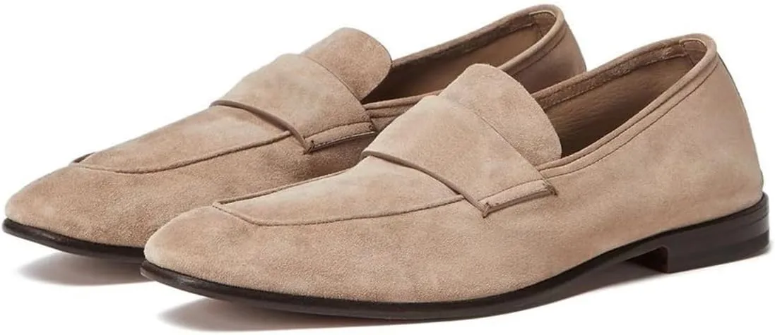 FOWT Retro Round Toe Slip On Loafers Flat Heel Comfort Casual Dress Daily Walking Shoes Size 4-16 US