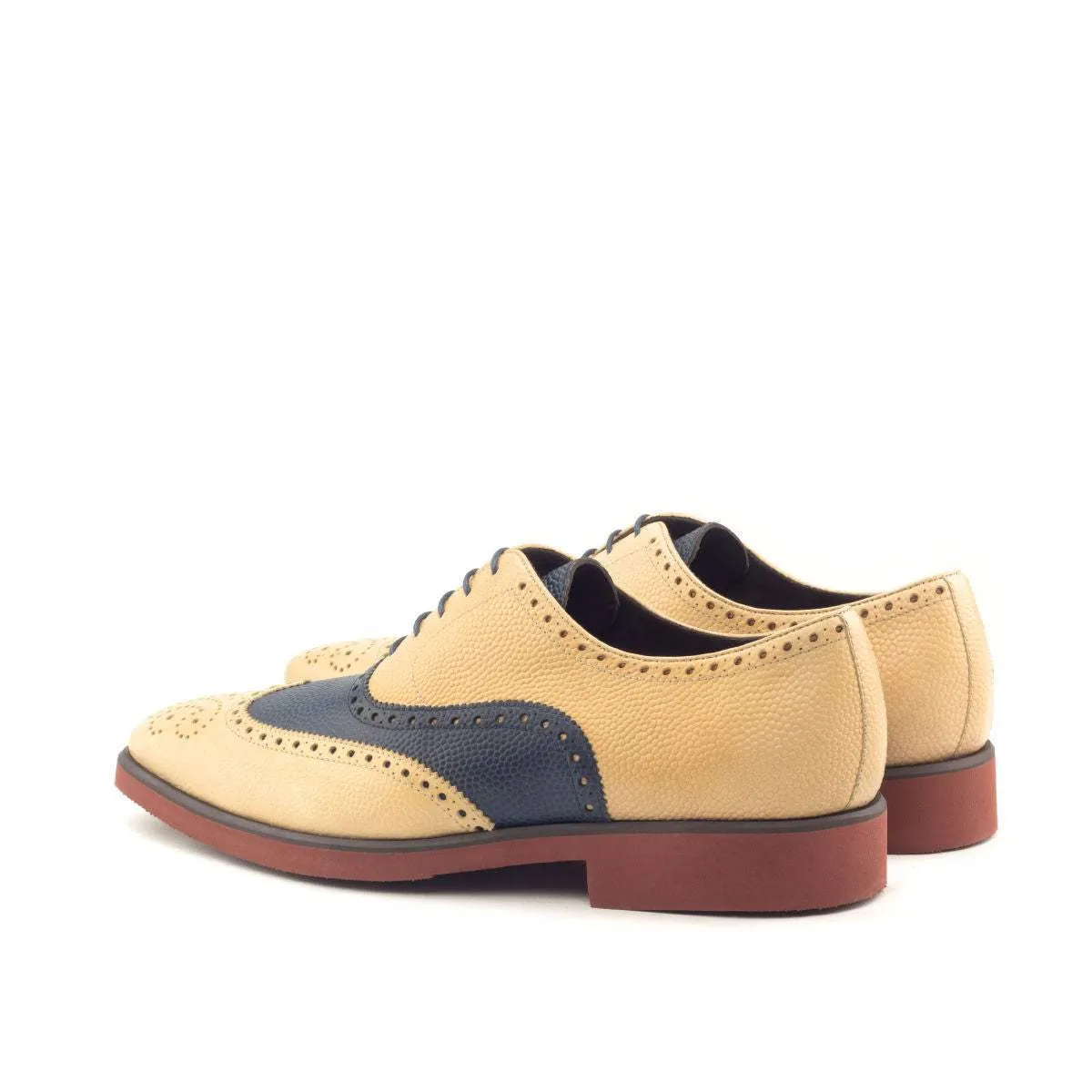 Full Brogue-Pebble Grain, Blue, Brown-Wholesale