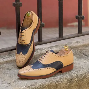 Full Brogue-Pebble Grain, Blue, Brown-Wholesale