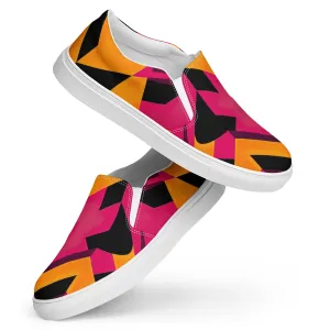 Fusia Kente Men’s slip-on canvas shoes