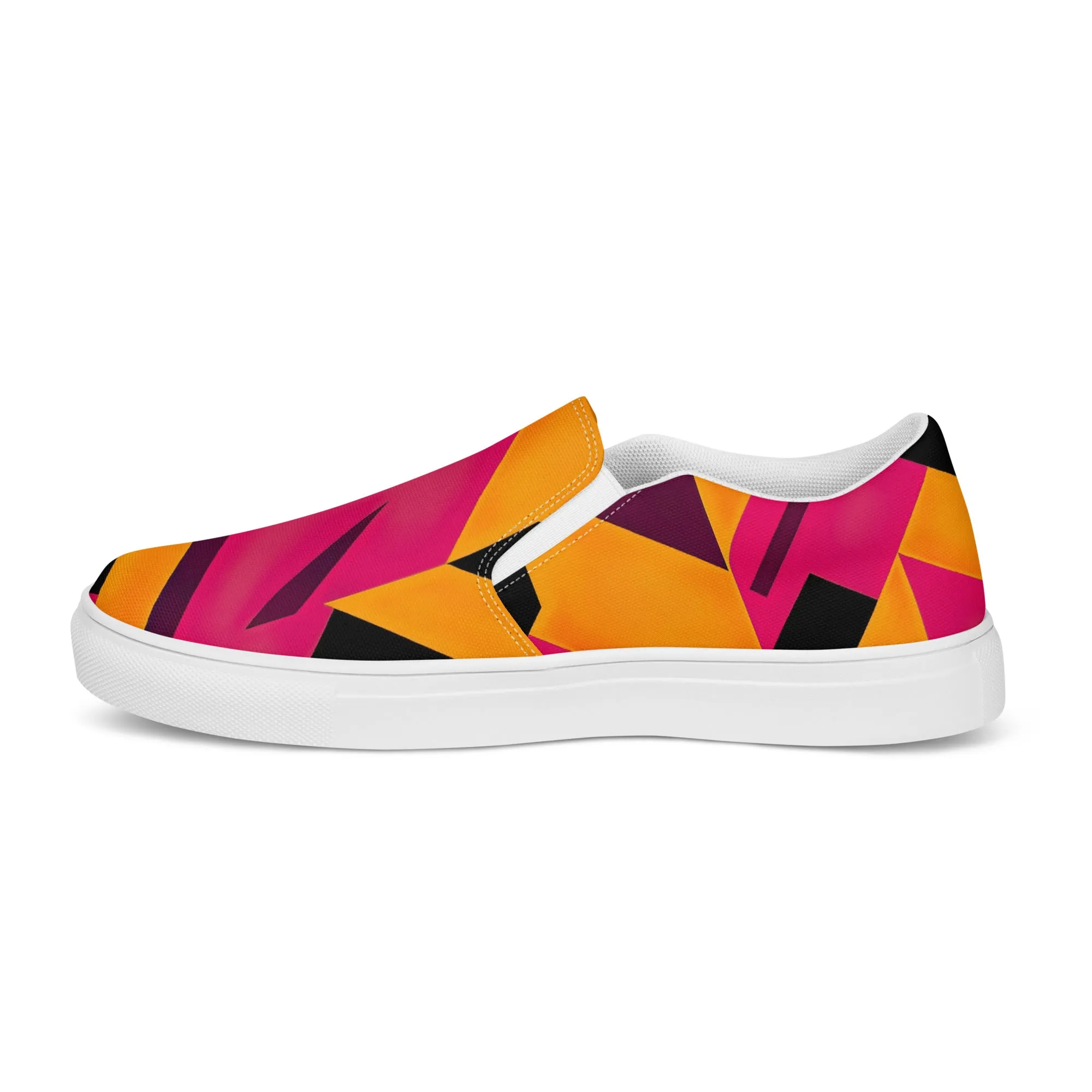 Fusia Kente Men’s slip-on canvas shoes