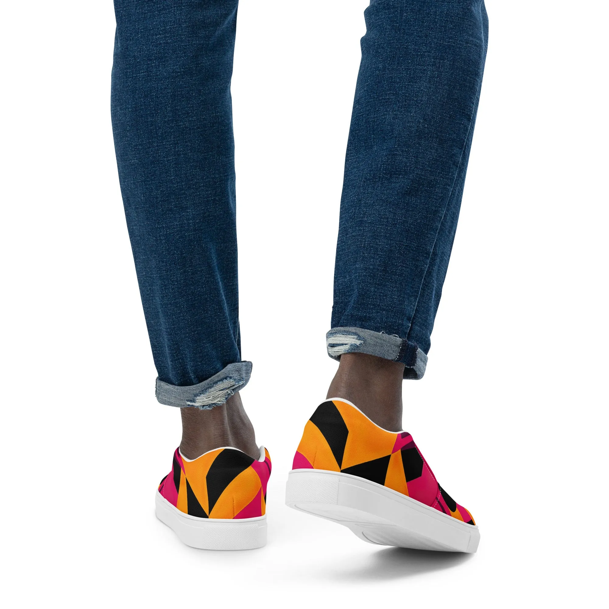 Fusia Kente Men’s slip-on canvas shoes