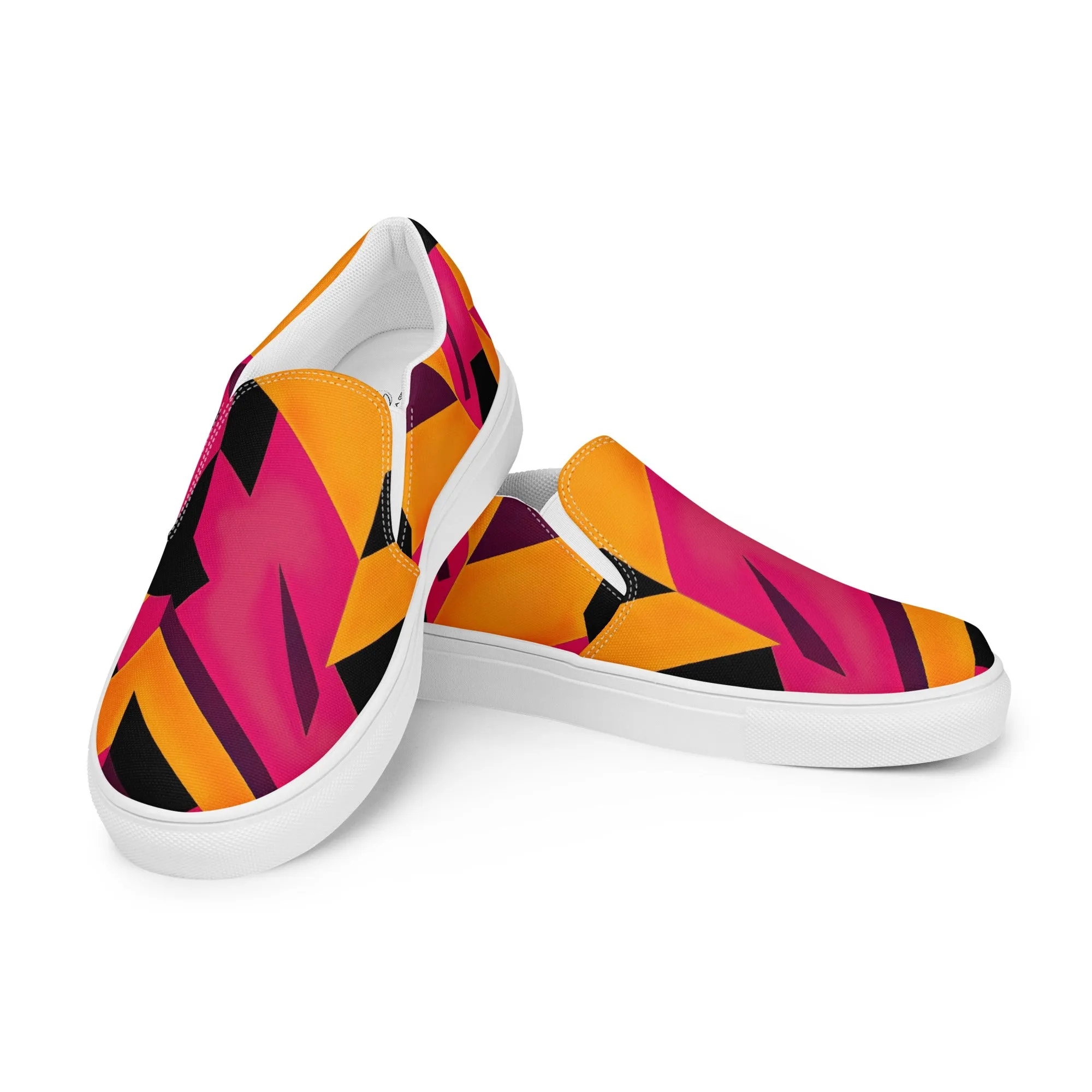 Fusia Kente Men’s slip-on canvas shoes