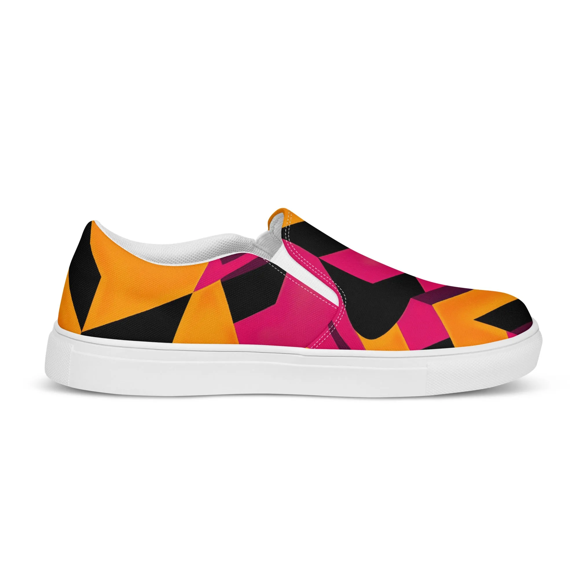 Fusia Kente Men’s slip-on canvas shoes