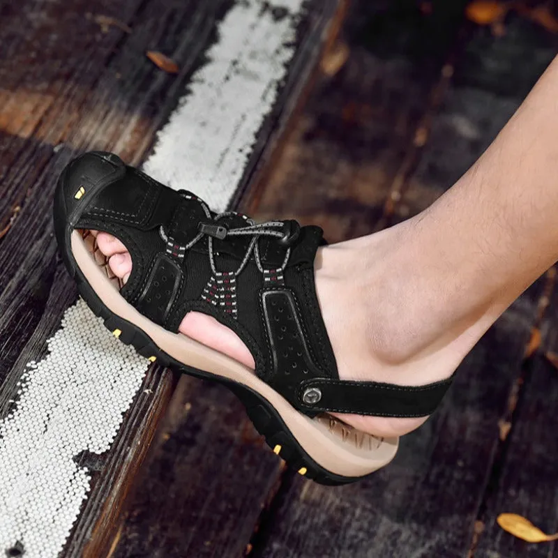 Genuine Leather Outdoor Summer Men's Sandals