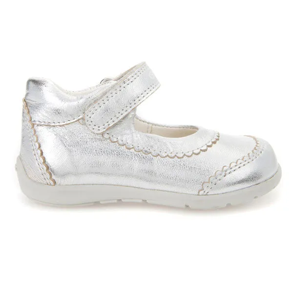Geox B Kaytan Silver Velcro Shoes