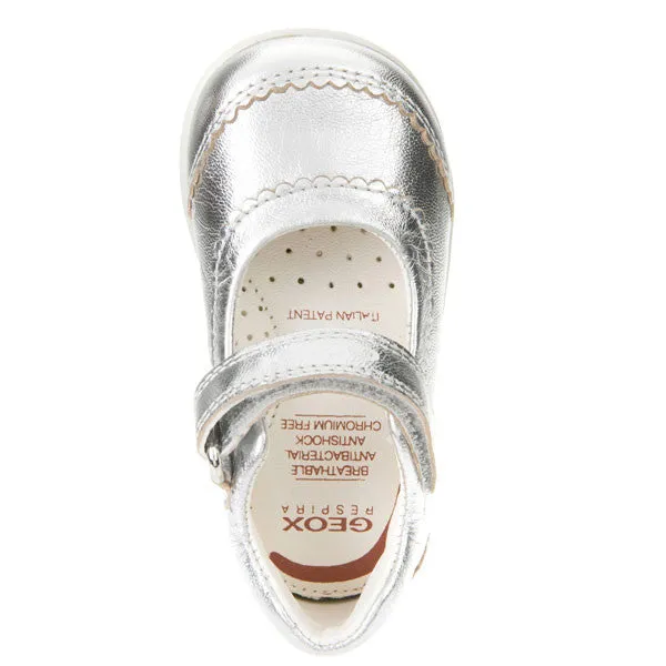 Geox B Kaytan Silver Velcro Shoes