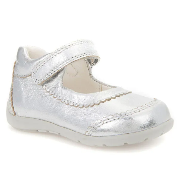 Geox B Kaytan Silver Velcro Shoes