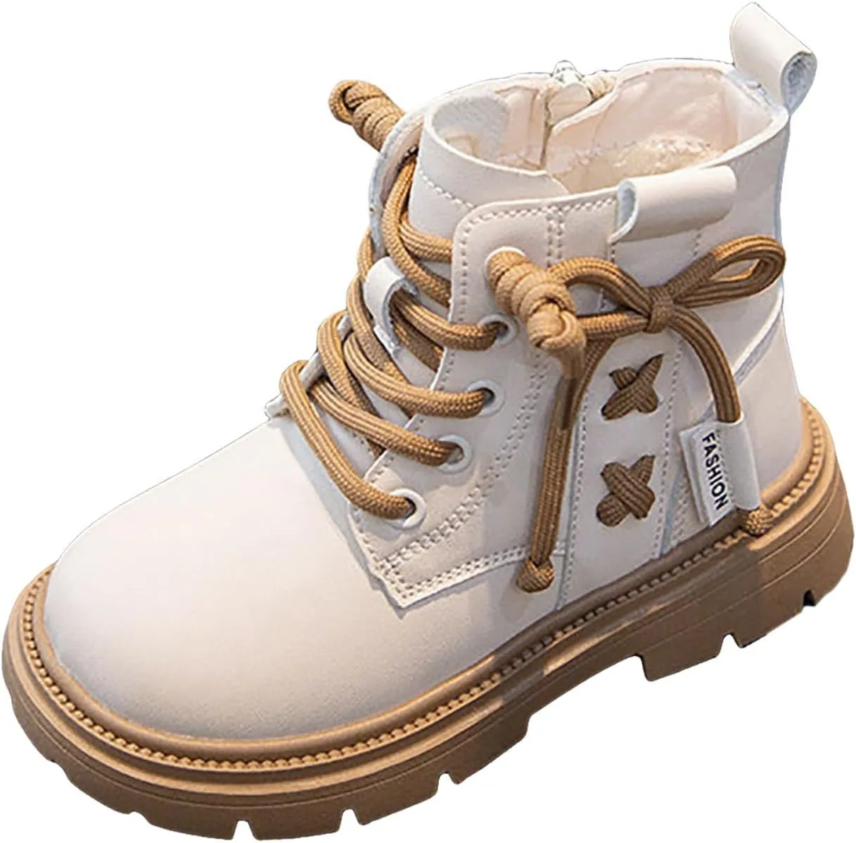 Girls Ankle Boots Side Zipper Cowboy Boots Non Slip Combat Boots Cute Short Boots for Toddler Little Kid Big Kid