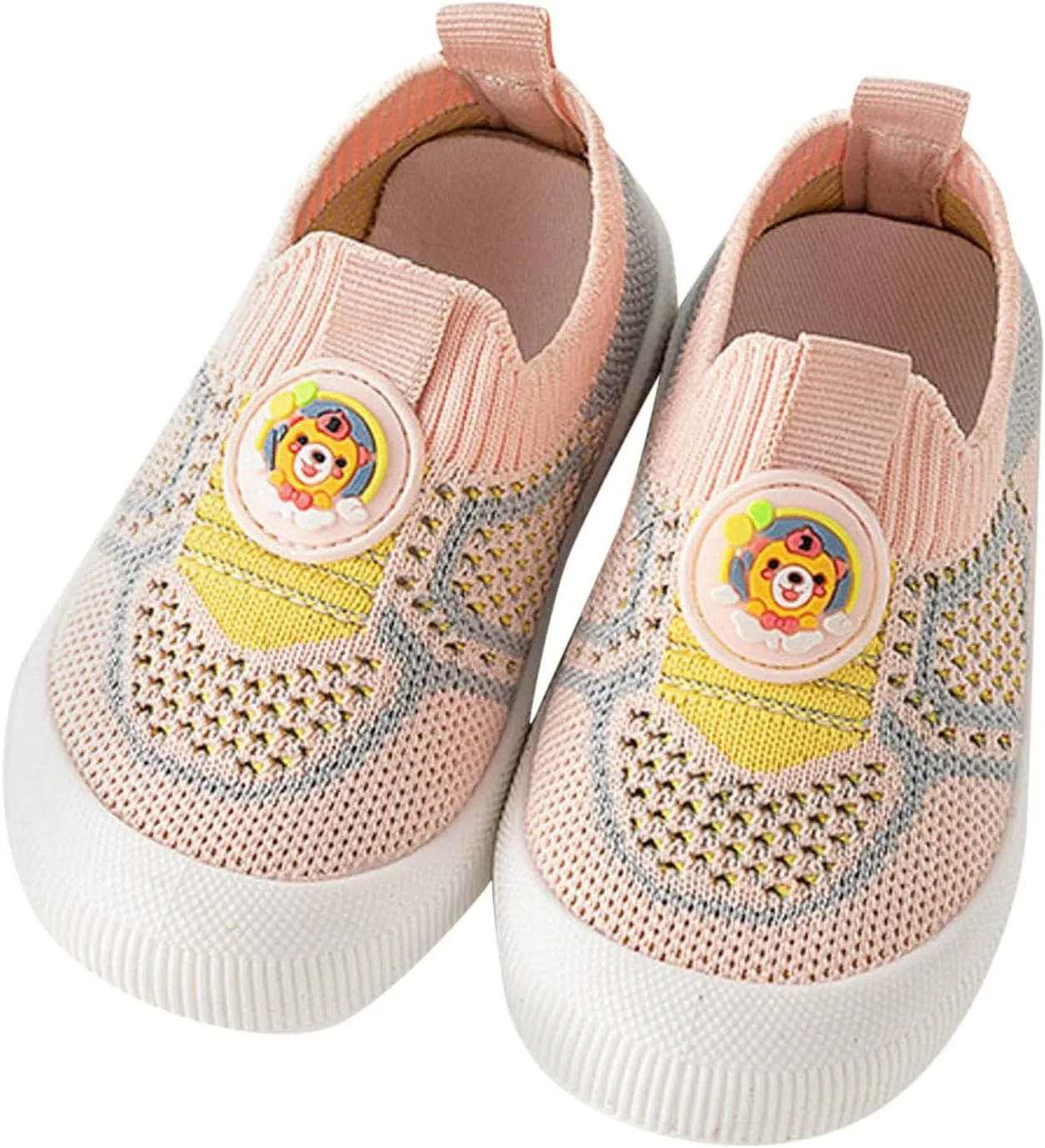 Girls Cartoon Shoes Toddler Girls Boys Sneakers Board Shoes Summer Mesh Surface Breathable Shoes Light Soft Sole
