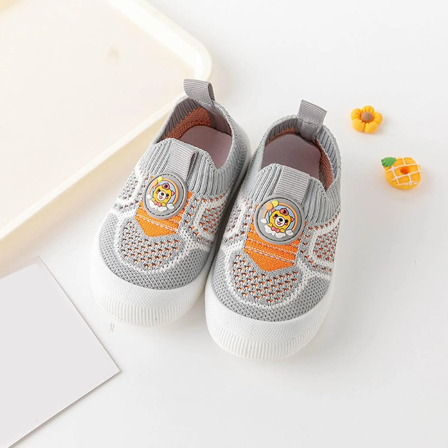 Girls Cartoon Shoes Toddler Girls Boys Sneakers Board Shoes Summer Mesh Surface Breathable Shoes Light Soft Sole