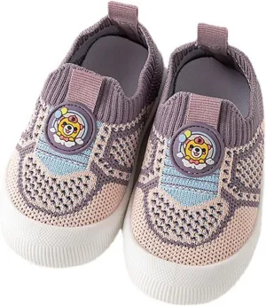 Girls Cartoon Shoes Toddler Girls Boys Sneakers Board Shoes Summer Mesh Surface Breathable Shoes Light Soft Sole