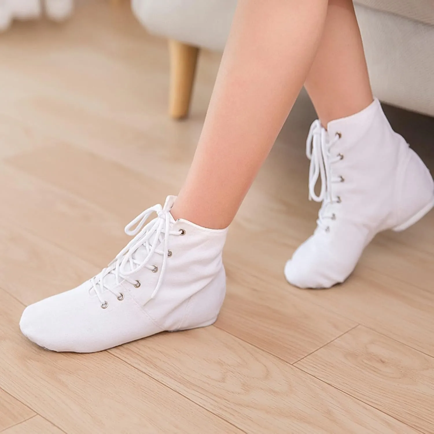 Girls Dance Dress Sneaker Shoes Kids Girl Ballet Lace-Up Yoga Performance Sport Shoes Soft Cozy Non Slip Shoes Little