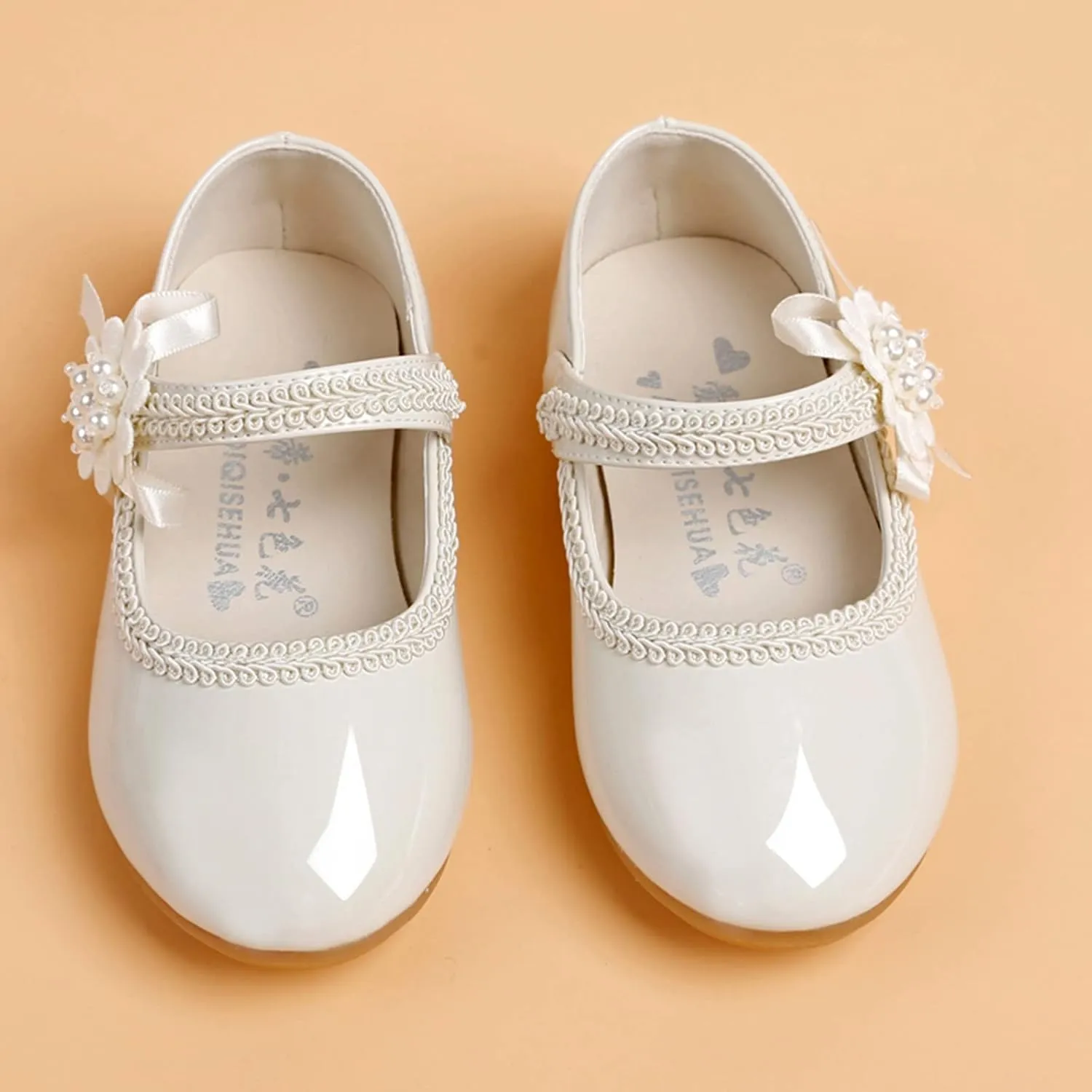 Girls Dress Mary Jane Shoes Toddler Hook and Loop Flower Flat Princess Little/Big Kid Wedding Performance Sandal